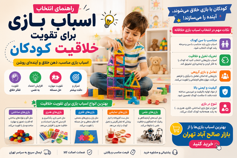 راهنمای انتخاب اسباب بازی برای تقویت خلاقیت کودکان