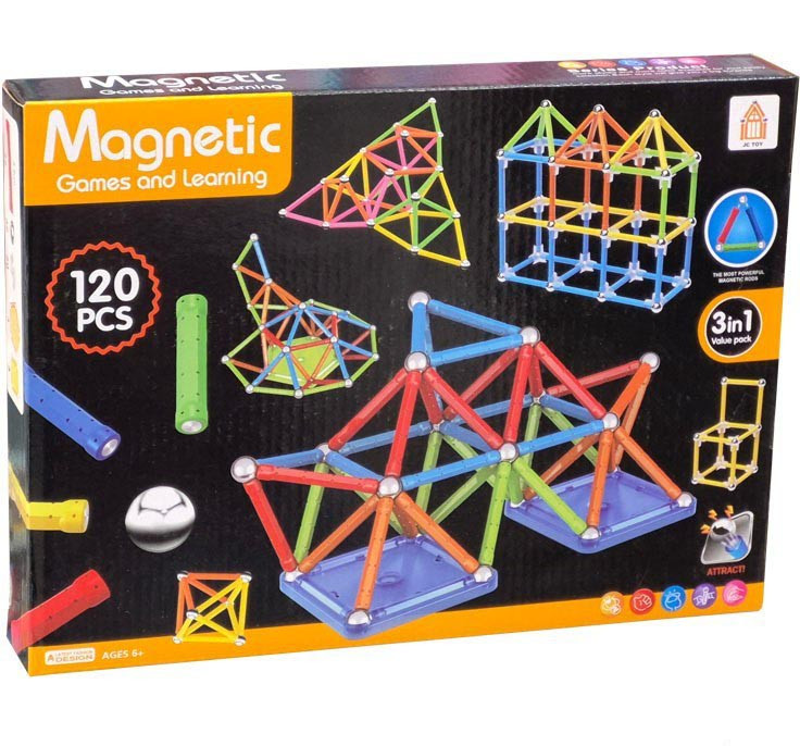 مگنت مغناطیسی 120 قطعه برند JC TOY بازار صالح اباد