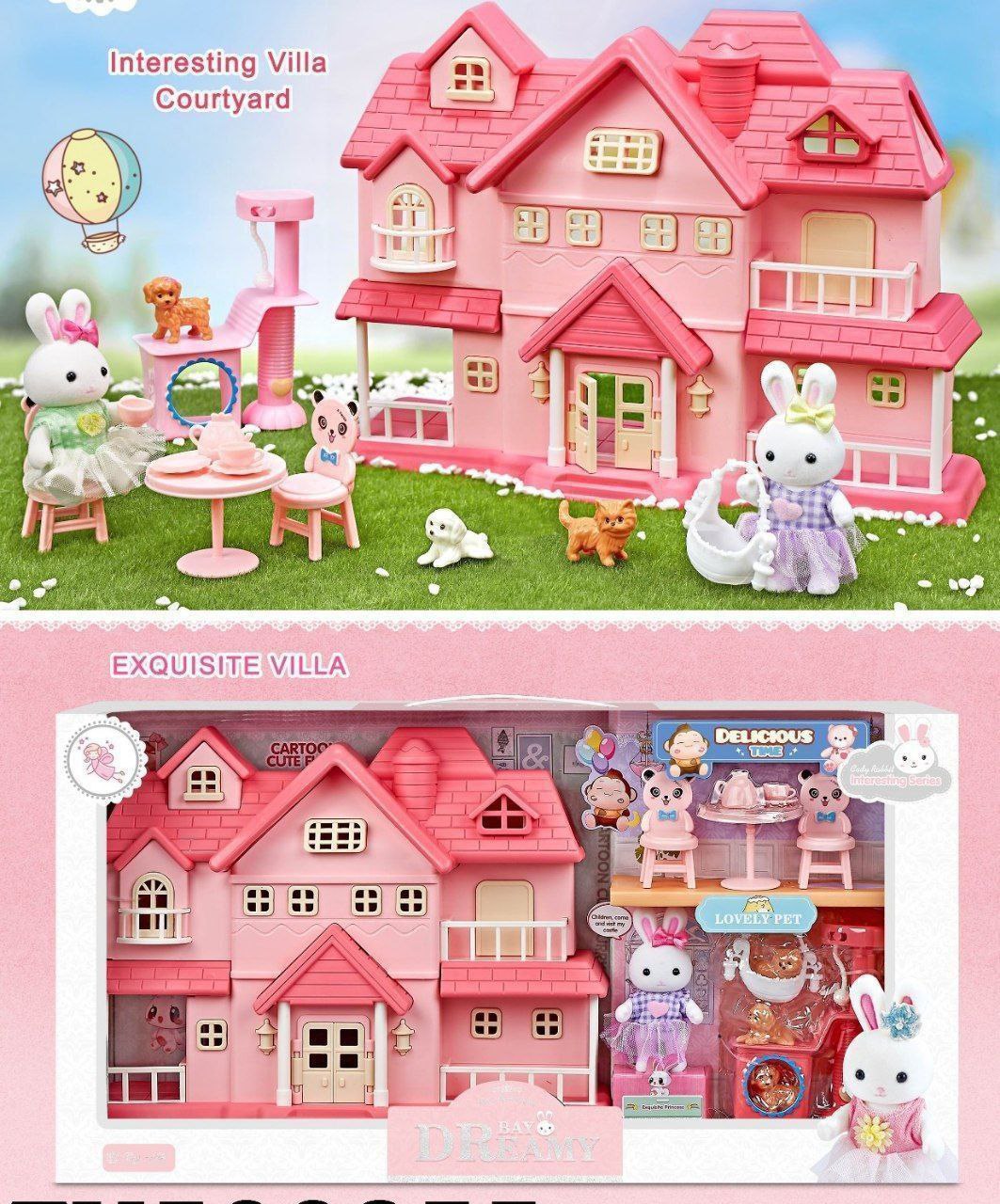 ست خرگوش با فروشگاه و حیوانات آیتم ۶۶۷۹ | اسباب بازی صالح آباد