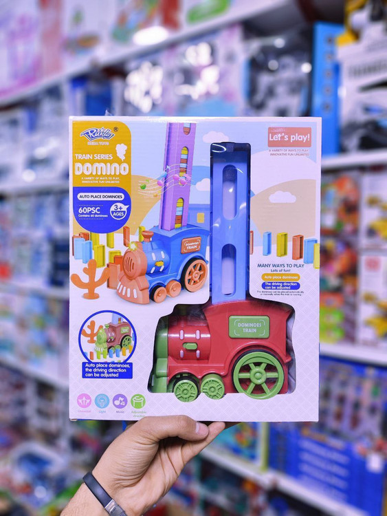 قطار دومینو ساز ۶۰ قطعه آیتم ۱۳۲-۷۷۷ | اسباب بازی صالح آباد