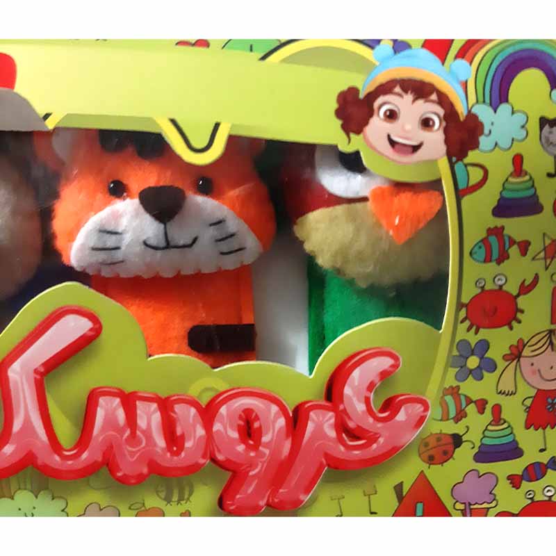 عروسک انگشتی جغد ببر شیر زرافه ببعی آیتم 9099 – اسباب بازی صالح اباد