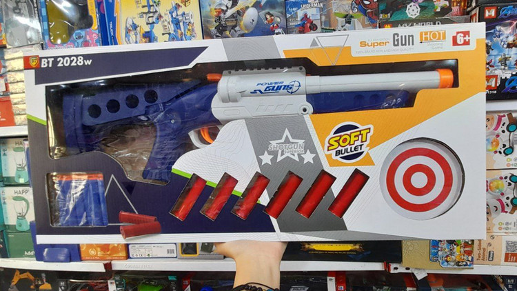 تفنگ شات گان بزرگ پوکه پران آیتم ۲۰۲۸ اسباب بازی صالح اباد