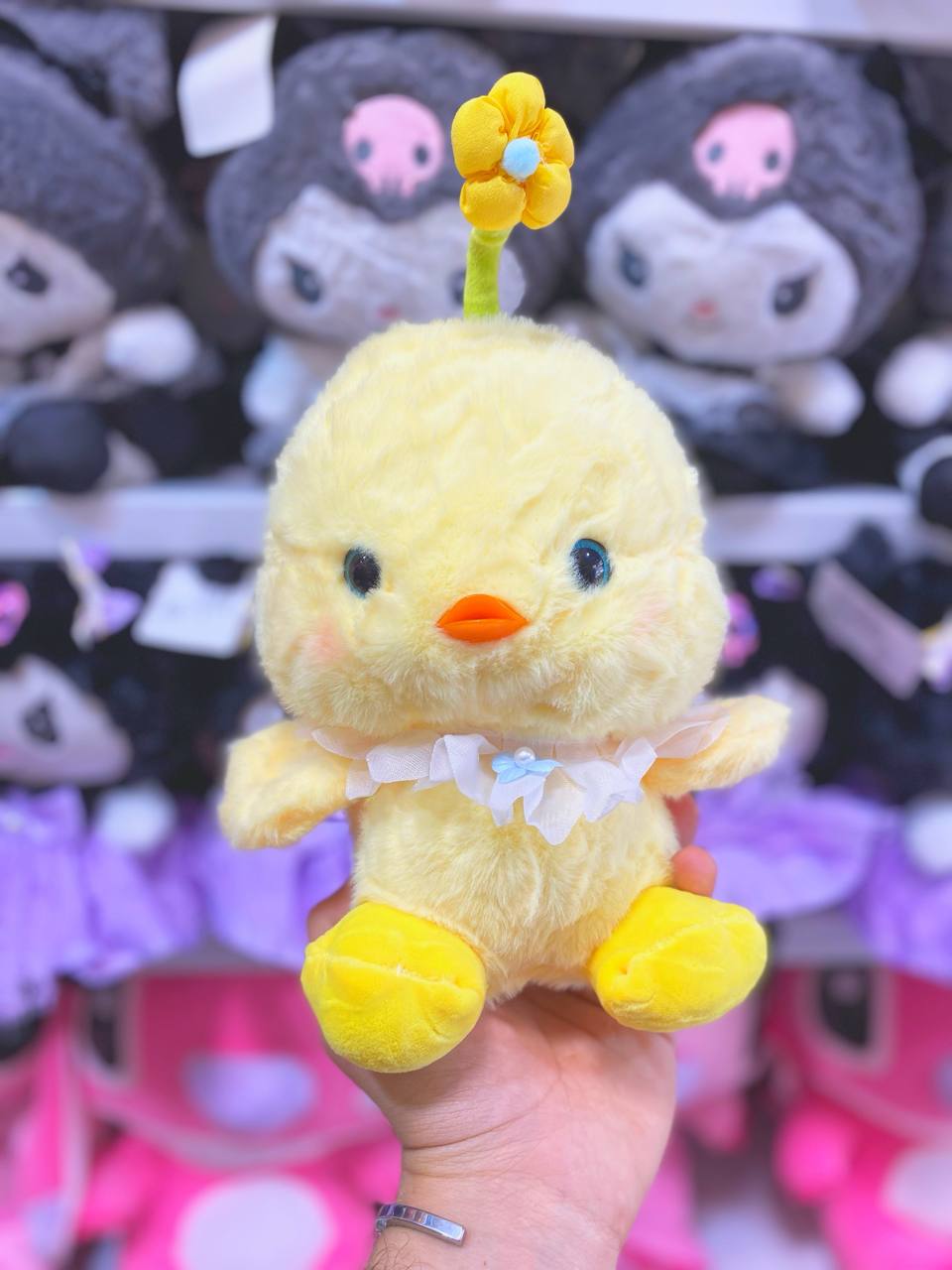 جوجه گل به سر عروسک پولیشی اسباب بازی صالح آباد