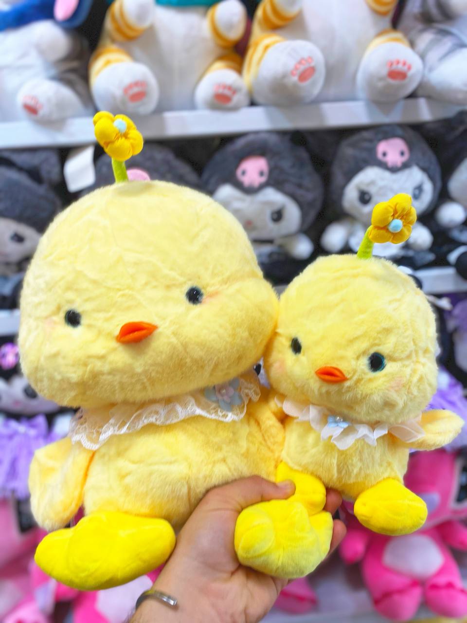 جوجه گل به سر عروسک پولیشی اسباب بازی صالح آباد