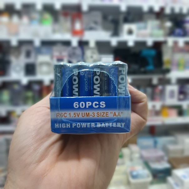 پخش عمده باتری قلمی 60 عددی 1.5V size AA | پخش صالح اباد سنتر