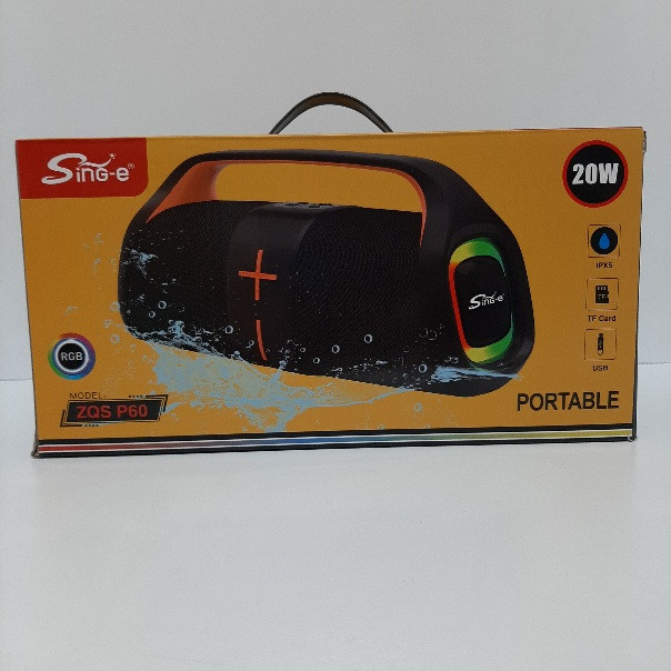 اسپیکر بلوتوثی قابل حمل مدل Sing-e ZQS P60 با نورپردازی RGB | صالح اباد سنتر