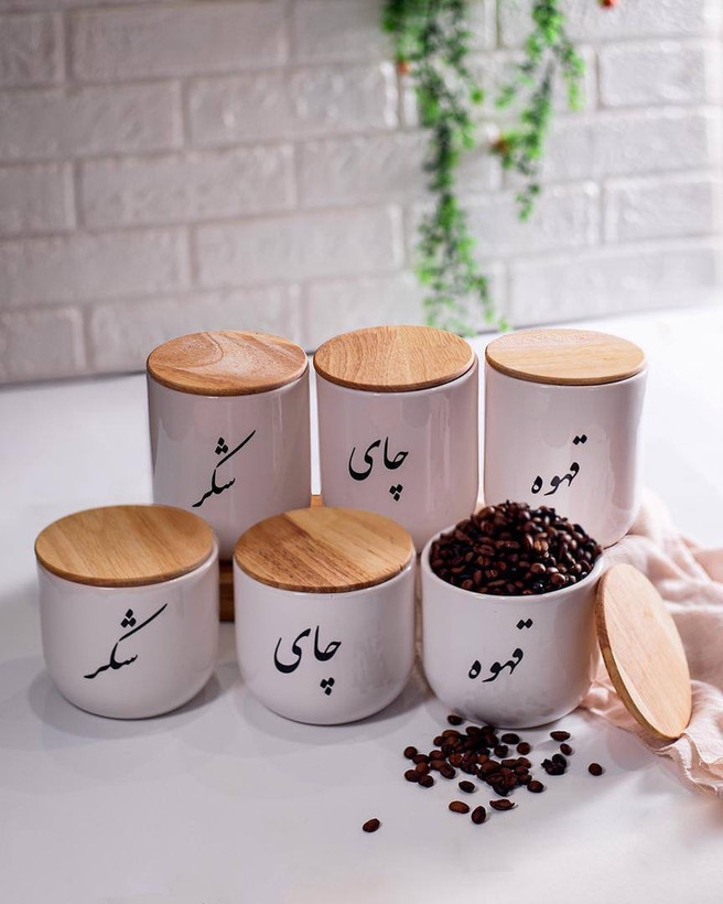 بانکه سرامیک درب چوبی سایز کوچک