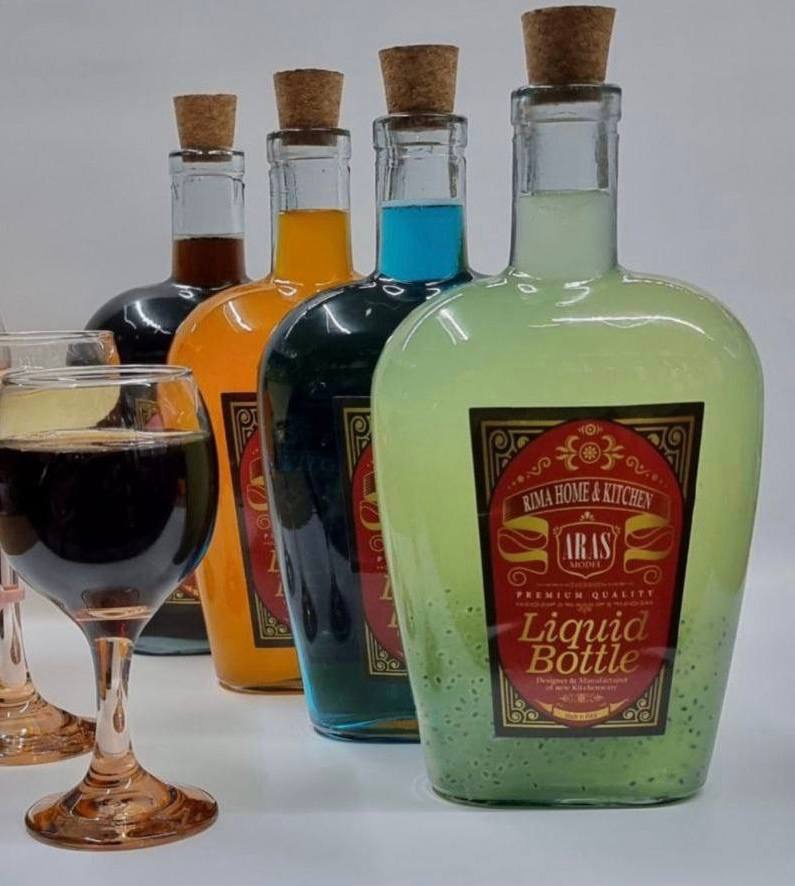 بطری بلور درب چوب پنبه مدل ارس