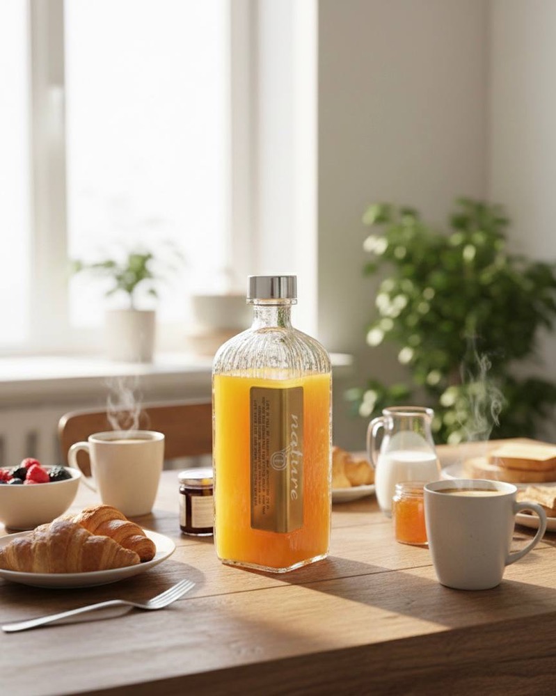 بطری آب شیشه ای درب پیچی مدل جیکان