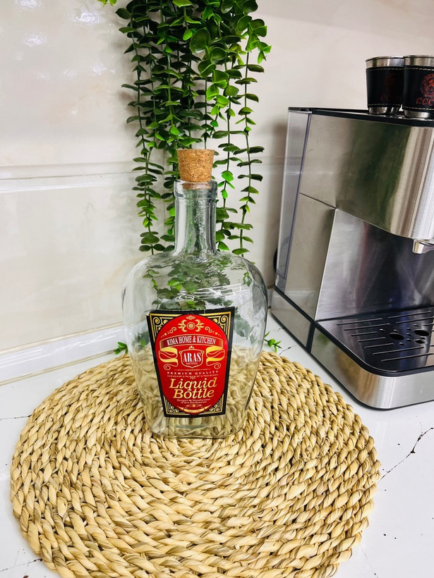 بطری بلور درب چوب پنبه مدل ارس