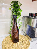 بطری بلور درب پیچی قهوه ای مدل آیدین