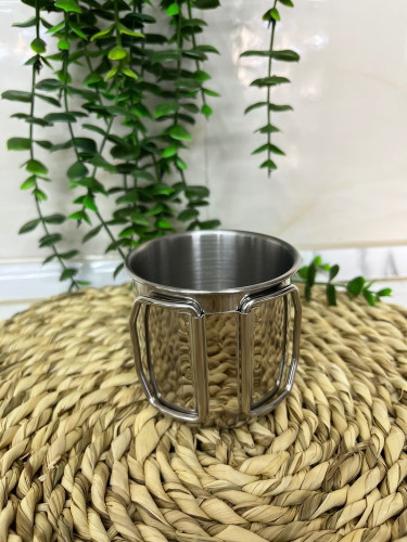 لیوان کمپی استیل دسته تاشو