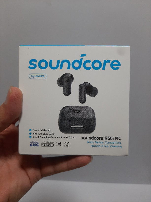 هندزفری بلوتوثی Soundcore R50i NC انکر | نویز کنسلینگ Adaptive ANC | هولدر شو