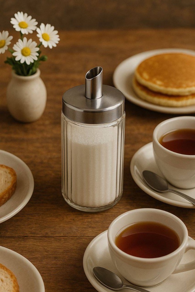 شکر پاش شیشه ای درب نیزه ای مدل باتیس